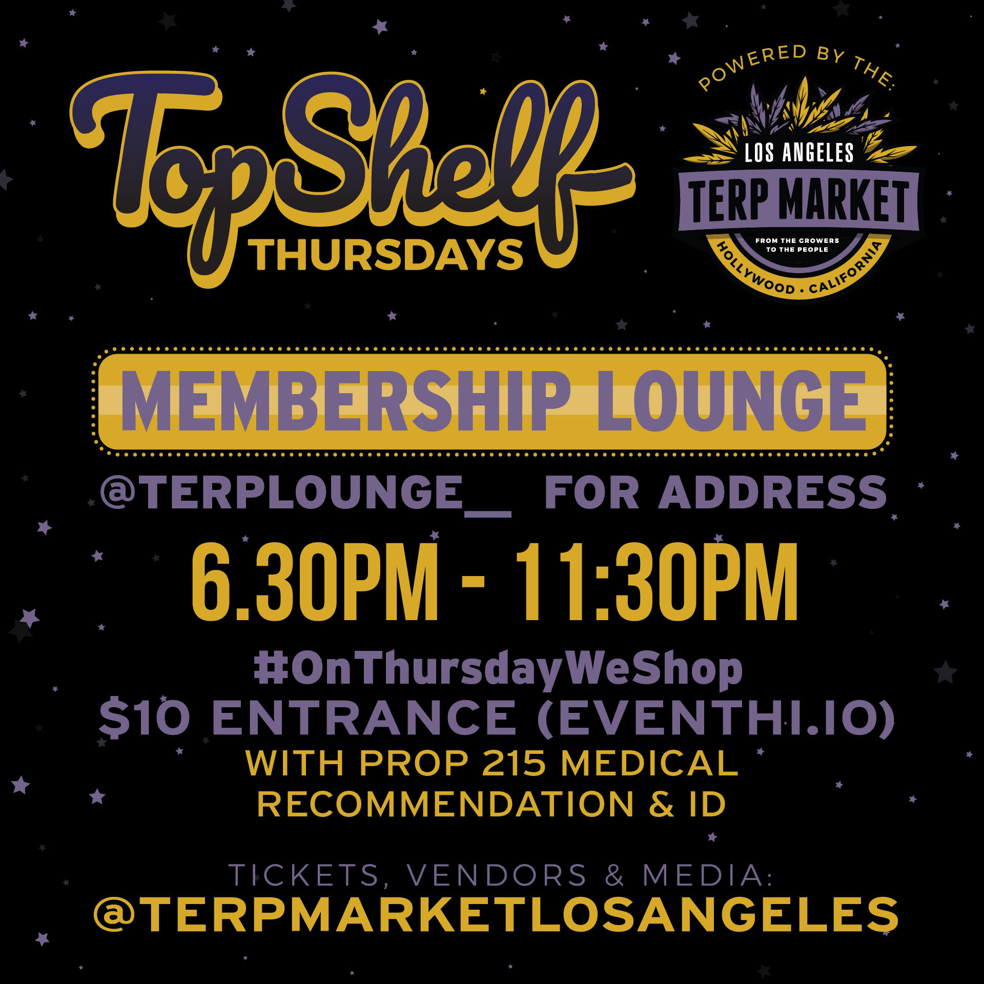Terp Market Top Shelf Thursday Los Angeles 5/9