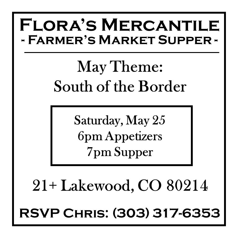 EventHi Flora's Farmer's Market Supper May 2019