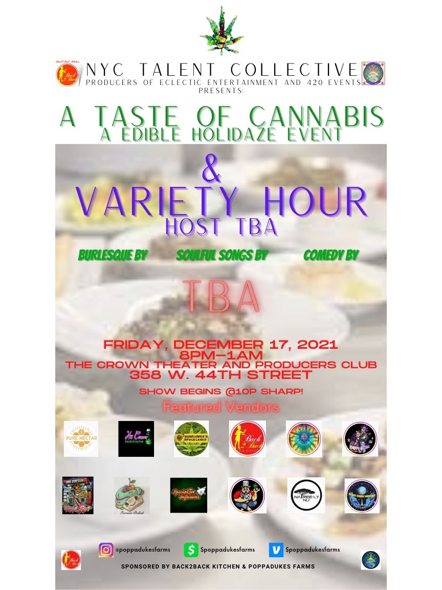 NYC Talent Collective presents A Taste of Cannabis; A Edible Holidaze Event